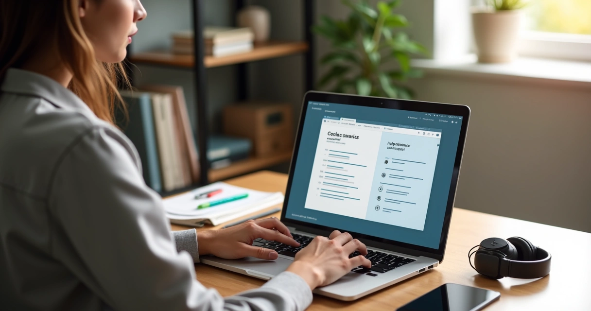 Pessoa estudando curso online gratuito no notebook com certificado na tela