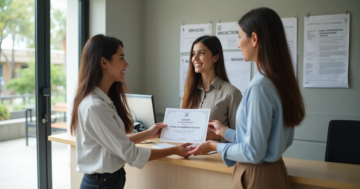 Estudante verificando certificado de curso online como horas complementares na faculdade