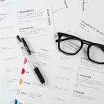 Um Par De Oculos Sentados Em Cima De Uma Pilha De Papel RqZaKEjRrdQ