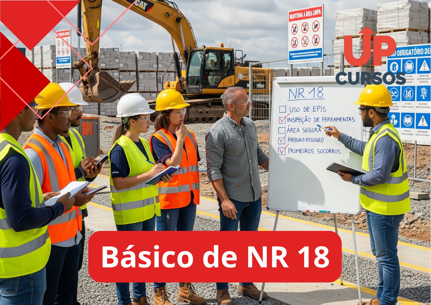 Curso online grátis de Básico de NR 18 - Condições e Meio Ambiente de Trabalho na Indústria da Construção