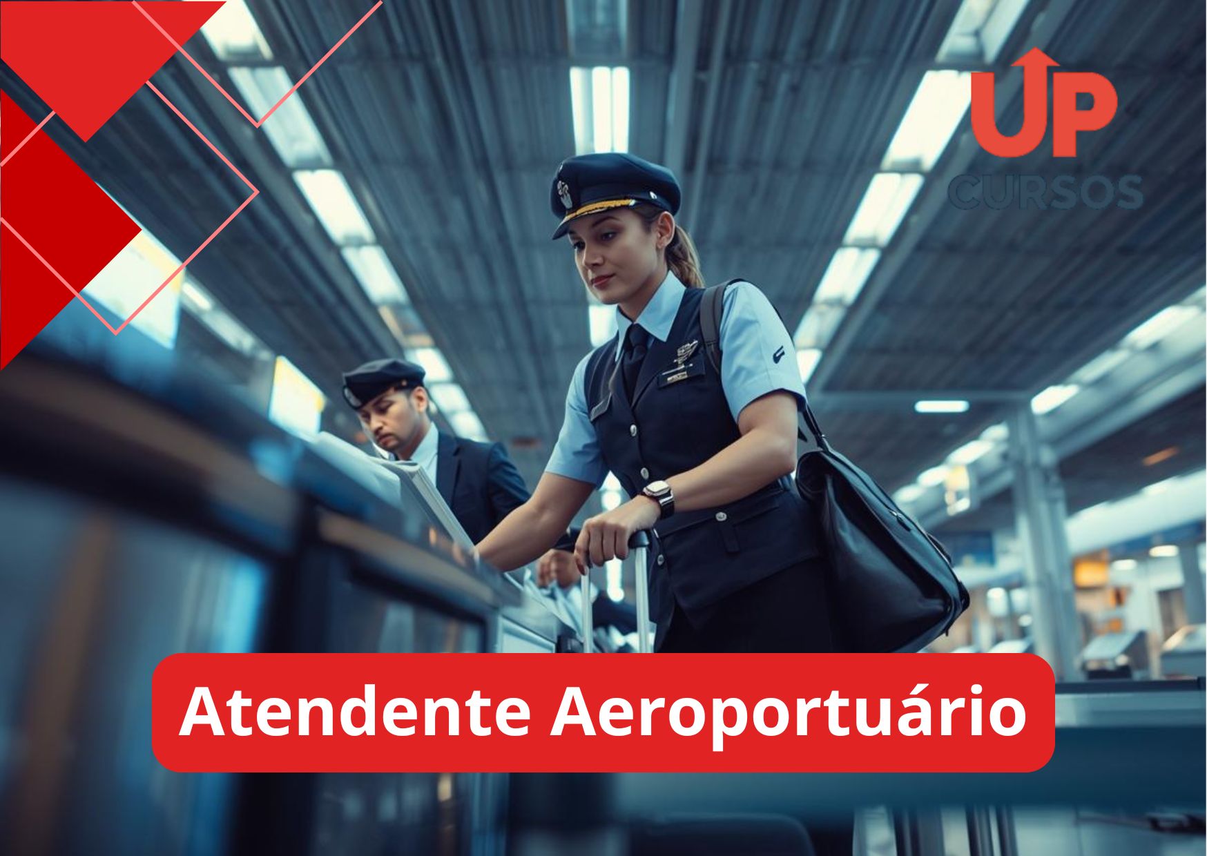Curso online grátis de Atendente Aeroportuário.